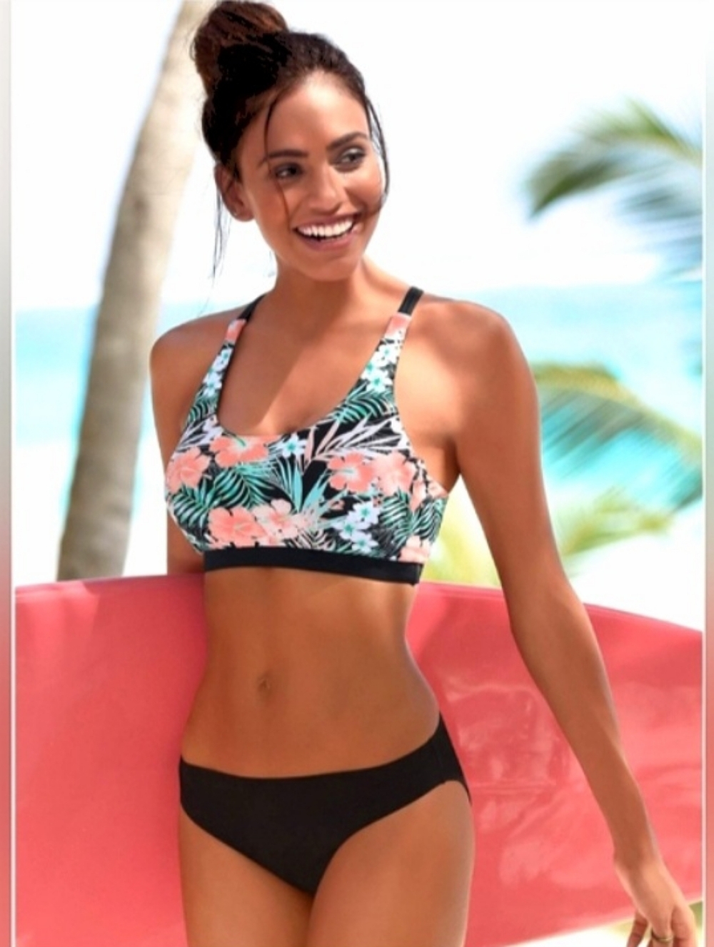 VENUS Maui Tropical Sport Bikini Top, size XS